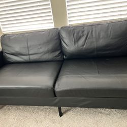 70 Inch Leather Couch Very Lightly Used