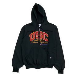 USC TROJANS HOODIE SMALL S MENS JACKET SWEATSHIRT BOWL RUSSELL ATHLETIC VINTAGE