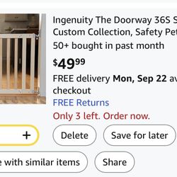 Doorway Gate For Kids Or Pets