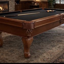 Great Condition Pool Table 8’ (Free Delivery & Pro Setup) New Felt Any Color + All Accessories 