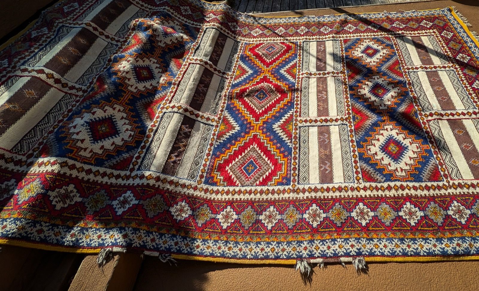 Handwoven Berber Rug from Fez, Morocco