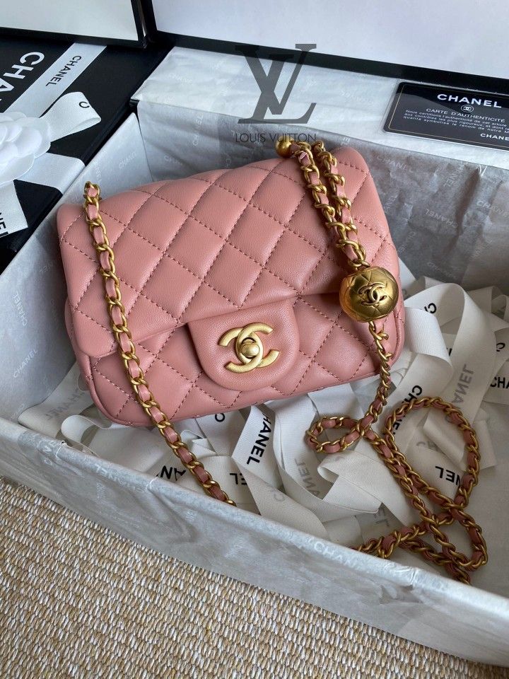 Chanel Flap Pink Bag AS1786