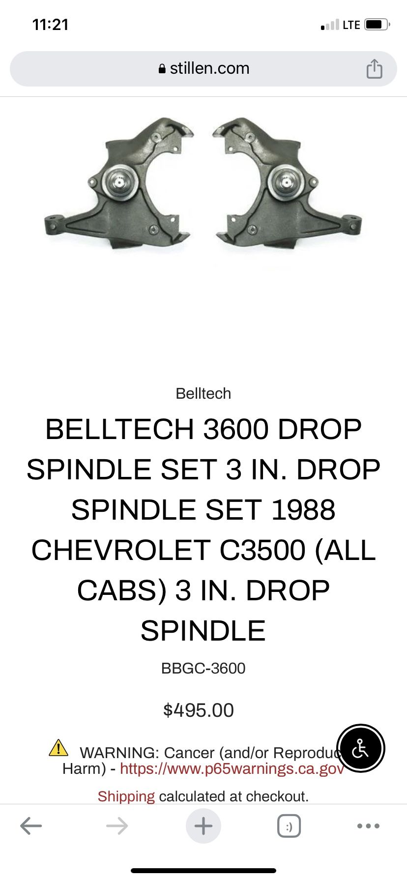 Chevy Drop Spindles 3inch