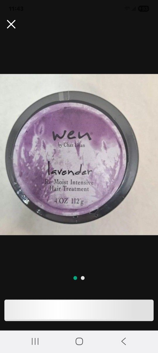 WEN BY CHAZ DEAN LAVENDER RE MOIST INTENSIVE HAIR TREATMENT 4 OZ Sealed