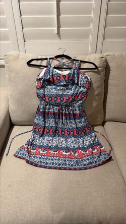 Boho Print Halter Sundress girls size 8, 10 & 14