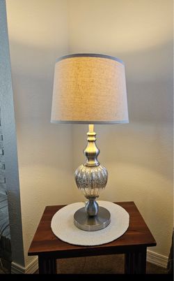 Beautiful Silver Accent Table Lamp