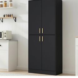 Cozy Castle Kitchen Pantry Cabinet, 71" Tall Wood Storage