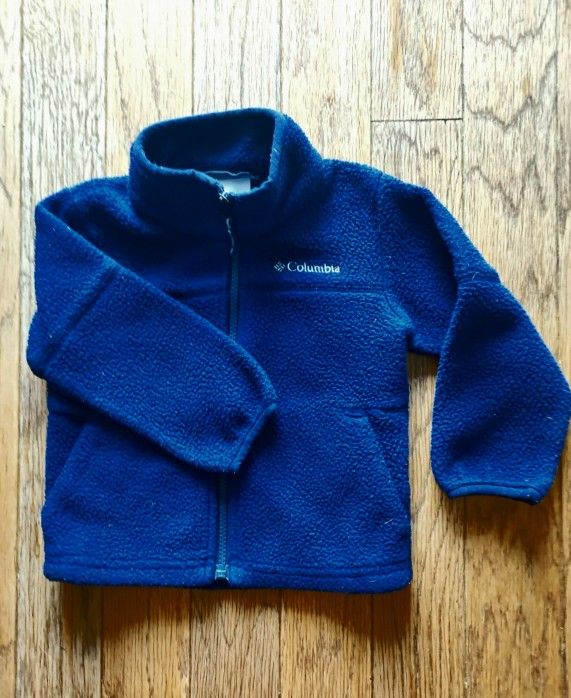Columbia Long Sleeve Zip Up Fleece Jacket Kids Baby Toddler Size 2 T Coat Sweater