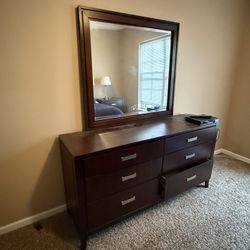Dresser with Mirror and Nightstand