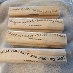 Rubber Stamps Stem Sayings Stamping Up Set