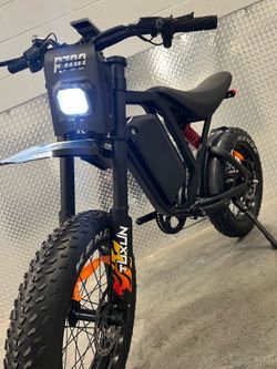 60V/1000CW/1800W (Peak) Electric E-Bike Dirt Bike 5’2-6’0 Rider, 30ah Battery