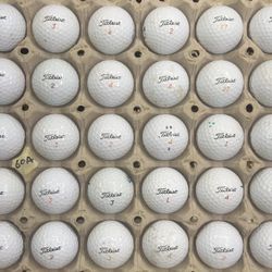 30 Titleist White Golf Balls Mixed Grade Lot A60