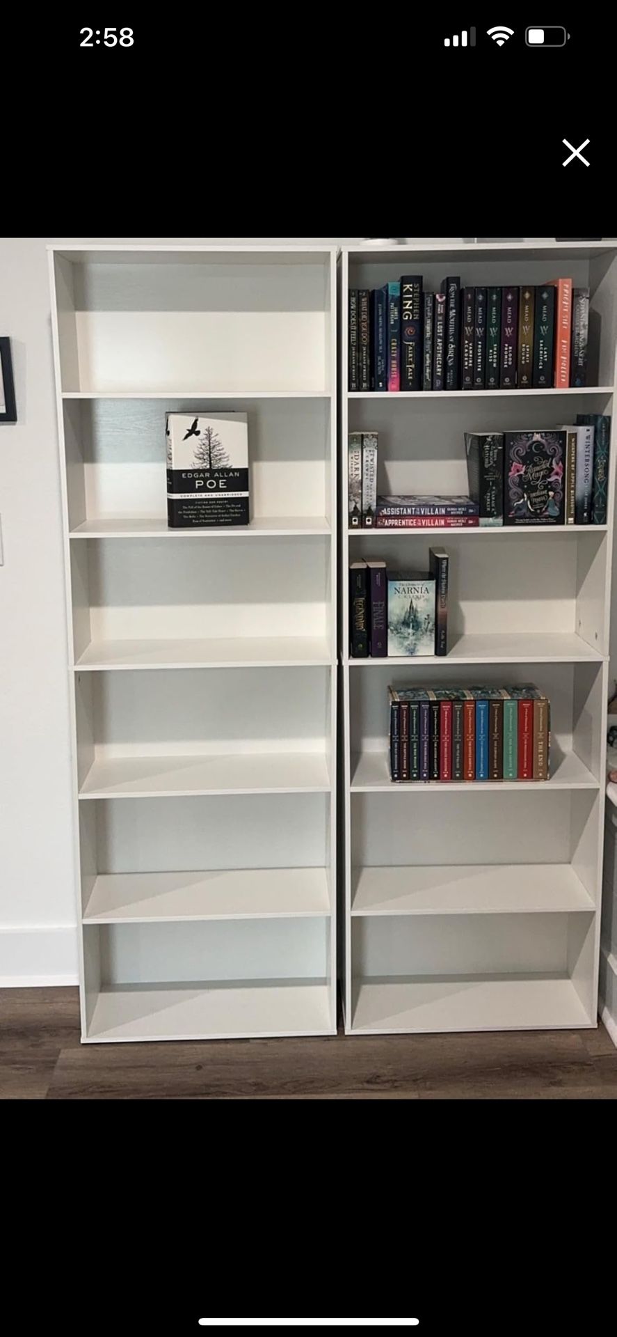 IRONCK Bookshelves and Bookcases Set of 2 Floor Standing 6 Tiers Display Storage Shelves 70 in Tall Bookcase Home Decor Furniture for Home Office, Liv