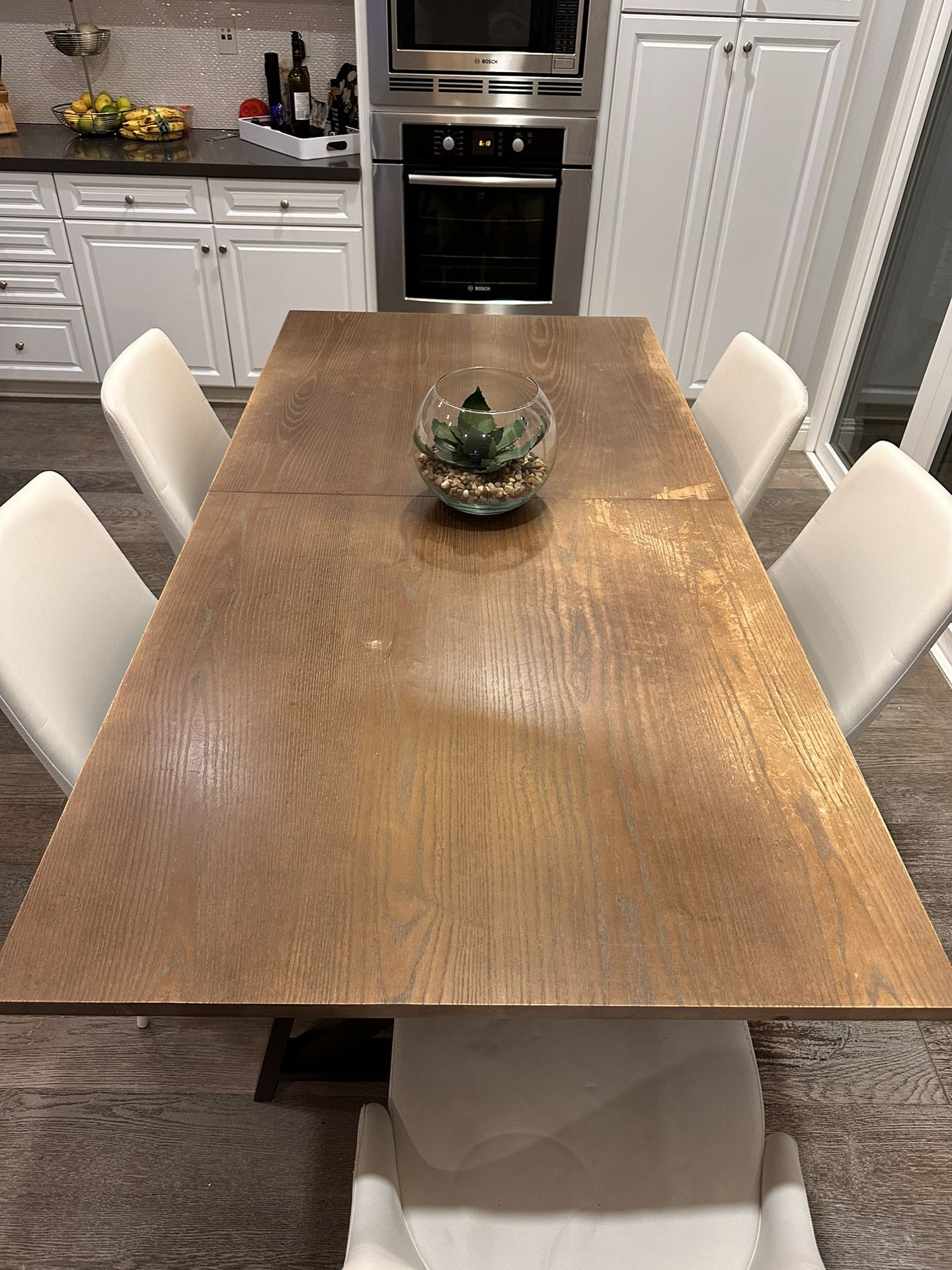 Wood & Metal Dining Table 