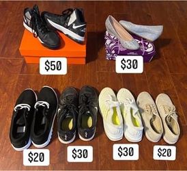 6 PAIRS OF MEN’S AND LADIES SHOES