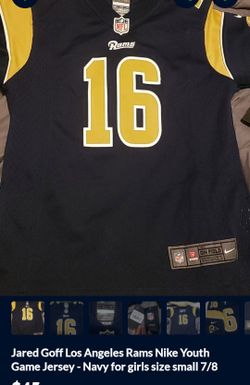 Small Girls Youth Jersey Jared Goff