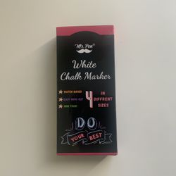 White Chalk Pens, 4 Pack Non-Toxic Chalk Markers