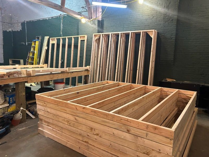 Pre-made Wooden Wall Sections