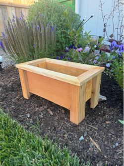 Tiny Handmade Cedar Planter Box – $25