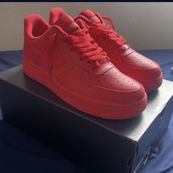 Red Airforce 1s Size 10