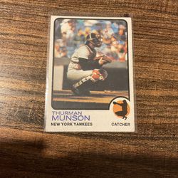1973 Topps Thurman Munson Baseball Card New York Yankees Legend HBV $80