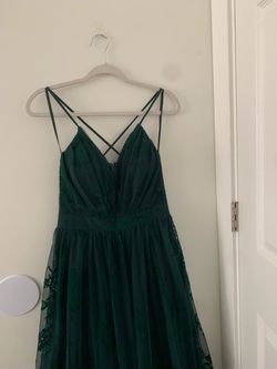 Green Rose Detailed Dress