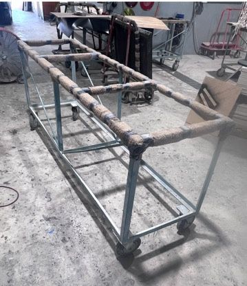 Metal- Marble Fabrication Table