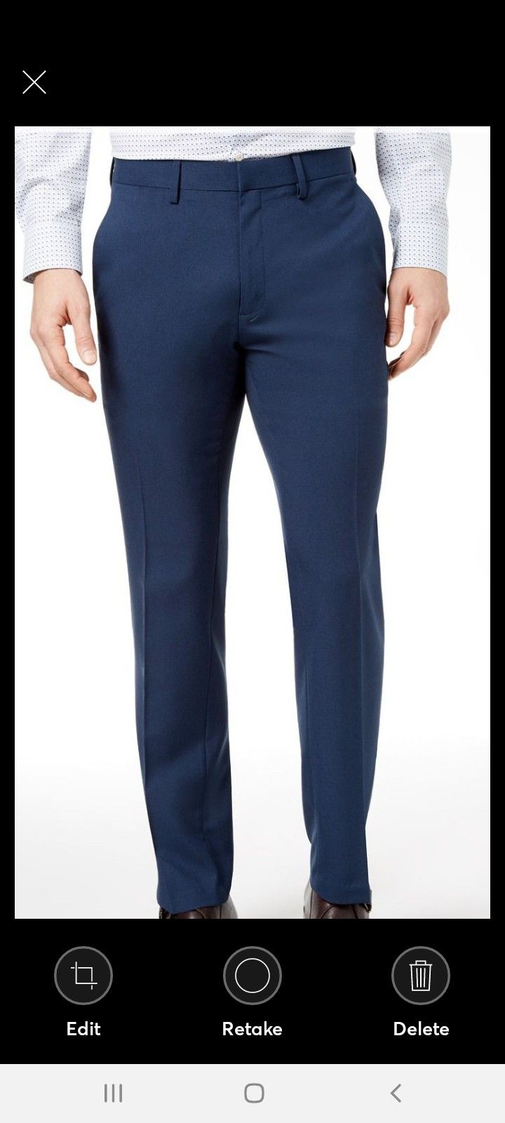 Reaction Kenneth Cole Men Pants Blue Shine 40w ×32L