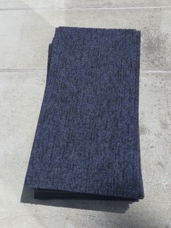 15x Rectangular Blue/Black Carpet Mats 18"x36"