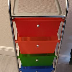 Like New 5 Drawers Organizer Cart On Wheels. 