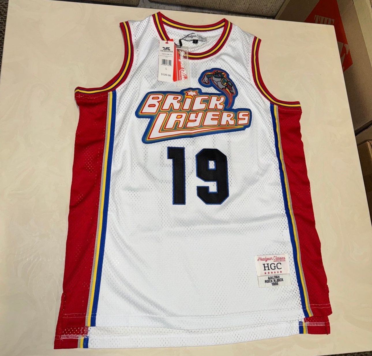 Aaliyah Brick Layers HGC Nostalgia Jersey size Large new with tags