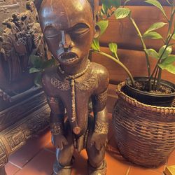 African Wood Figure Statue 