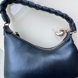 Unique black shoulder bag