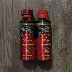 Old Spice Wolfthorn Aluminum Free Underarm & Body Spray $4.50 Each 