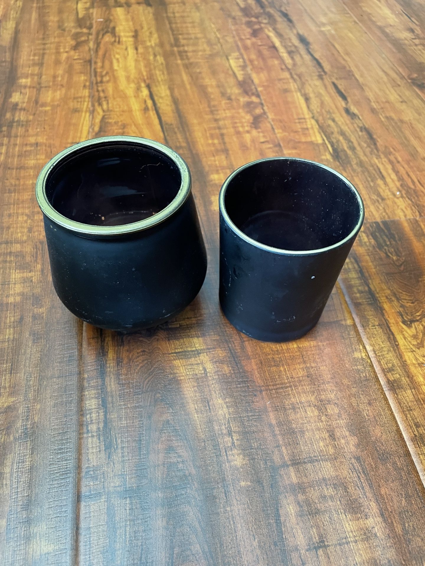 Black Candle Vases 