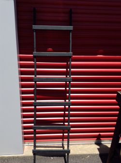 Wooden ladder.