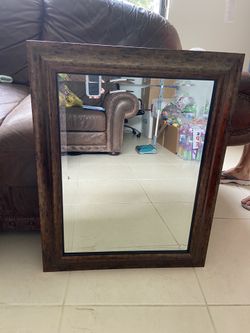 Wood mirror