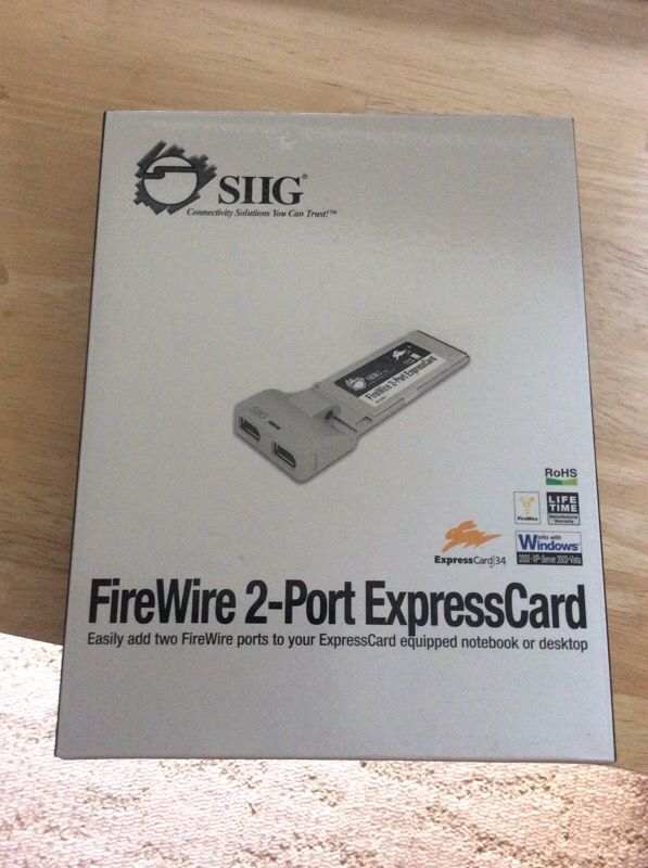 SIIG FireWire 2 port express card