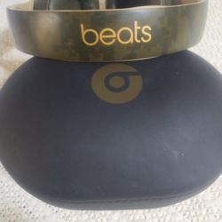 Camouflage Green And Gold Beats Studio 3 Headphones