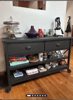 Black Credenza Side Table