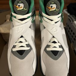 Rare Promo Sample Nike Air Jordan Retro 8 VIII Sz 9.5 Oregon Ducks PE