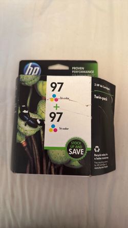 HP 97 Tri-color Ink Cartridges. Twin pack