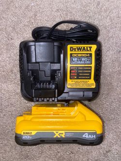DeWalt 20V MAX XR Power Pack 4Ah Battery and DCB1104 Charger