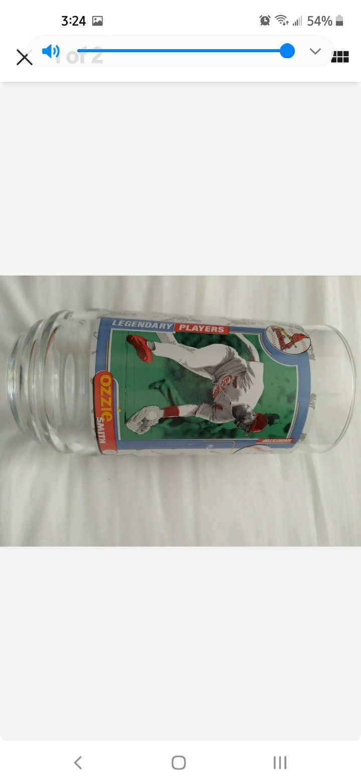 ozzie smith collectible glass cup