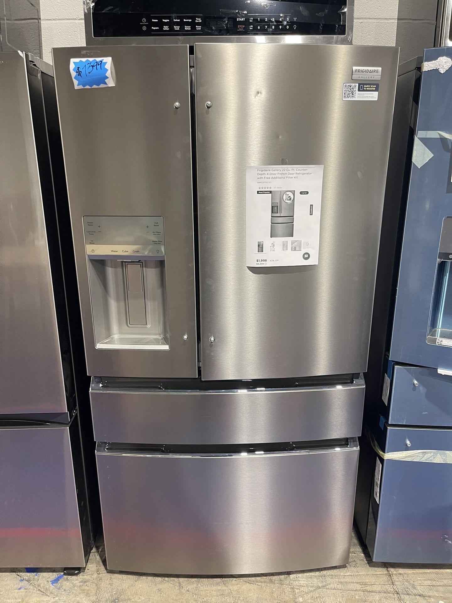 Frigidaire Gallery Four-Door Counter depth, middle drawer freezer/refrigerator optional