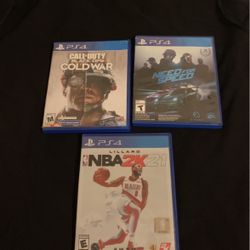 2k21, Call Of Duty Coldwar , Need For Speed