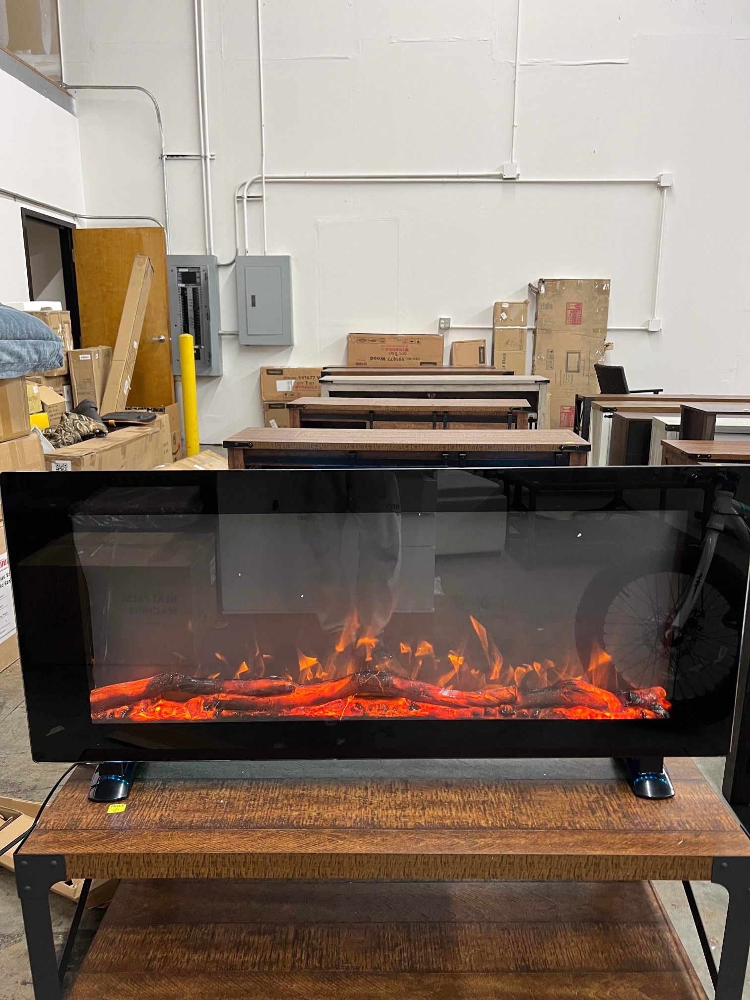 Wall Mounted Electric Fire, Portable Room Heater, Freestanding Fireplace  with Remote and Thermostat, 106cm Wide(crack inside) for Sale in Duluth, GA  - OfferUp