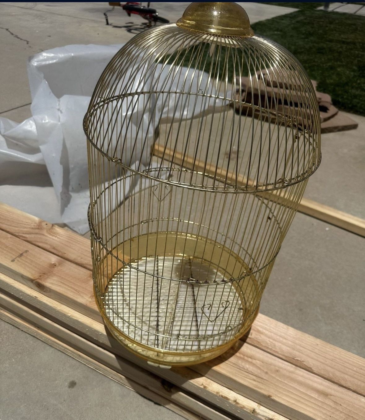 gold bird cage