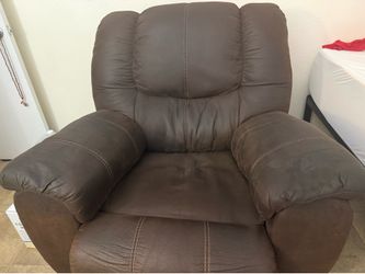 Leather rocker recliner