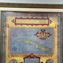 The Old Map Of Cuba 1959